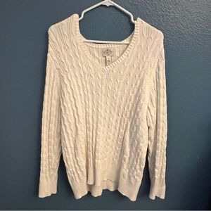 St. John's Bay Cream V-Neck Sweater